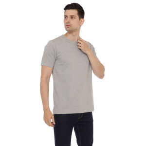 Kaos Polos Pria Oneck Lengan Pendek Bahan Katun Combed 30s Warna Abu Misty