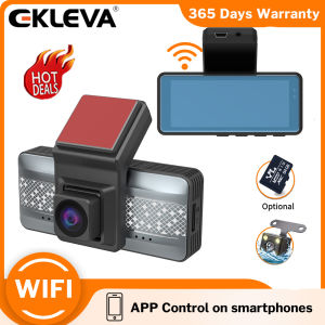EKLEVA WiFi Car Video Recorder 1080P Rear View Night Vision Dash Cam 3.4 inch IPS Screen Touch Screen Recording