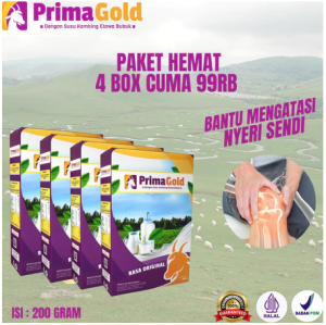 4 Box Primagold Susu Kambing Etawa Menjaga Kesehatan Tulang Sendi Mencegah Osteoporosis