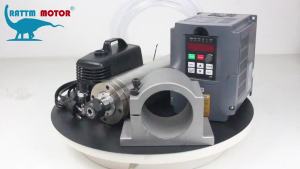 ZZSA Powace GDZ80-2.2 80x256mm 2.2KW ER20 CNC waterproof Water Cooling Spindle Motor With HY frequency converter For Metal Milling 2Z5B1