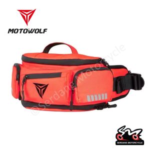 MOTOWOLF MDL0721B Water Resistant Waist Pouch Hip Bag Beg Pinggang Bahu Tactical Reflective Pouch Biker Rider