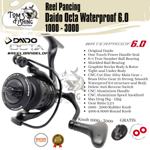Reel Pancing DAIDO OCTA 1000 - 6000 Waterproof 6.0 (6+1Bearing) Power Handle - Toms Fishing