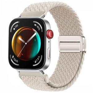 Nylon Braided Loop Strap For Huawei Watch Fit 5 Pro Smart Watch Fit 5 Metal Magnetic Bracelet Wristband for Huawei Fit 4/4 Pro /3