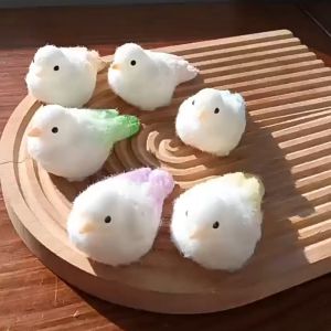 SIRENXI Cartoon Pearl Bird Squeeze Toys Silicone Slow Rebound Parrot Fidget Toy Pretend Play 3D Simulation Parrot Squeeze Toys Sensory Toys