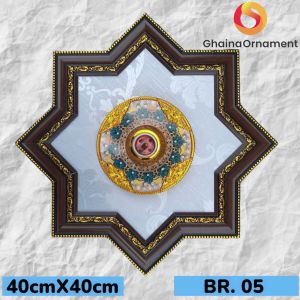Ornament Lampu Plafon PVC Fitting hias Plafon UKURAN 40cmX40cm Model Terbaru Bahan Premium kode BR