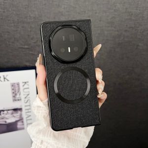 For Huawei Honor Magic V5 Case Luxury PU Cloth Magnetic Wireless Charging Protective Back Cover Case For Magic V5 V3 V 5 Shell