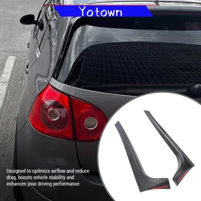 Yotown UPALDHOU Cánh lướt gió bên cửa sổ phía sau Thiết kế thể thao Chất liệu ABS Thay thế cho MK5 R32 2003 2008 với cải tiến về khí động học và ổn định tốc độ cao (Đen sáng)