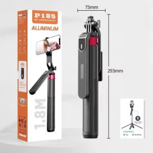 [SG Stock]Selfie Stick Tripod stand for phone Extendable 1.8m Phone Tripod Stand 360 Rotation Selfie Stick Tripod