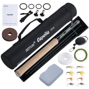 Goture Tenkara Fly Fishing Rod Combo 3.6m Ultralight Carbon Fiber Rod with Line Lure Clipper Portable Tenkara Rod Set Tackles