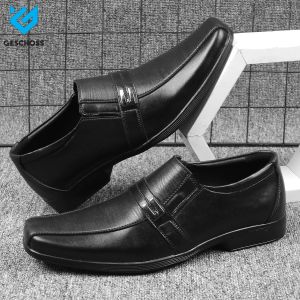 Sepatu Formal Pria Fabrizio G7841 Hitam Elegan Kulit PU Gaya Bisnis 39-43