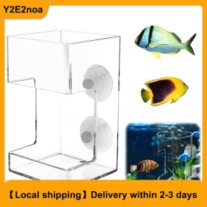 【Local shipping】 Fish Feeder For Aquarium 2025 New Fish Tank Dish Tray With Suction Cup Acrylic Fish Feeding Tube Fish Food Holder