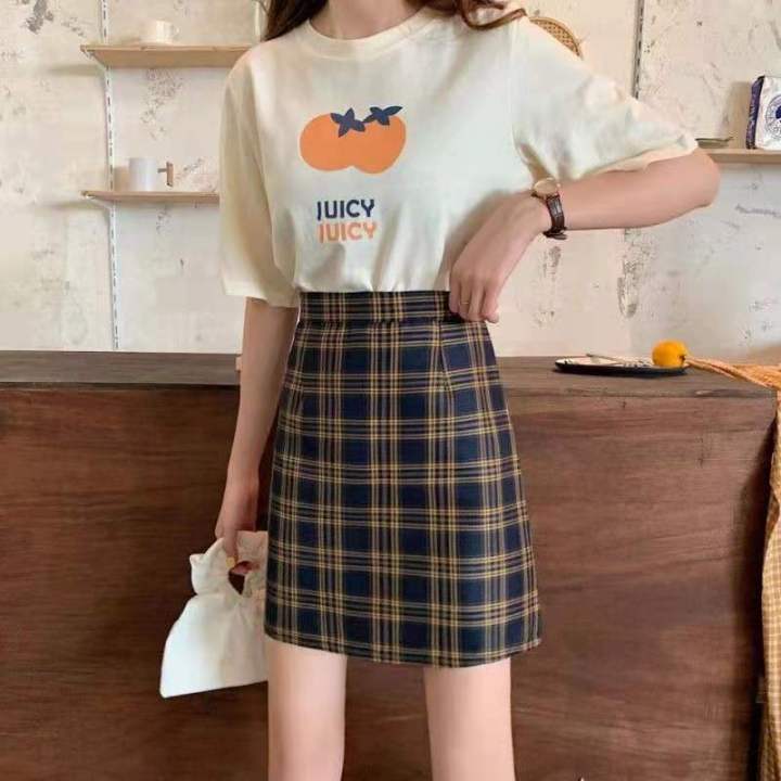 Plaid skirt lazada hotsell