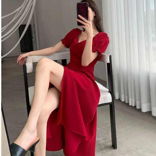 Sexy classy fashion red dress