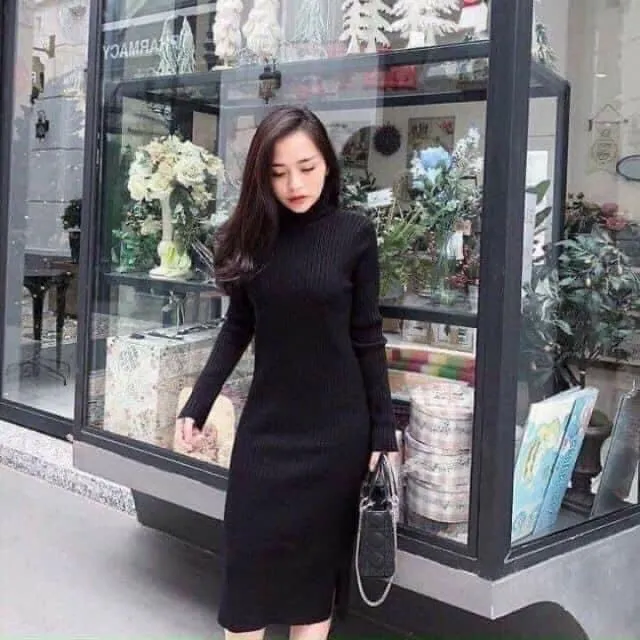 Váy Len Tăm Body Cổ 3 Phân giá rẻ Tháng 2,2024|BigGo Việt Nam