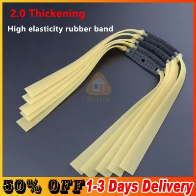 ✅Original fast delivery✅ 5Pcs Flat Rubber Leather Thickness Yellow Thick Rubber Band For Outdoor Fishing Game Training