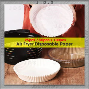 25/50/100s 20cm Air Fryer Disposable Baking Papers Non-Stick Steamer Round Parchment Paper Liners Kitchen Accessories E01