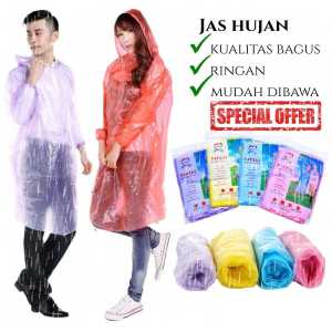 Jas Hujan Poncho Ponco Sekali Pakai MURAH BARU Disposable Emergency Rain Coat