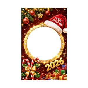 NALANILI 2D Khung ảnh Giáng sinh Nhiều màu sắc Mẫu mũ ông già Noel Phông nền ảnh Giáng sinh Sáng tạo Mẫu quà tặng Khung khoét rỗng Trang trí tiệc Giáng sinh