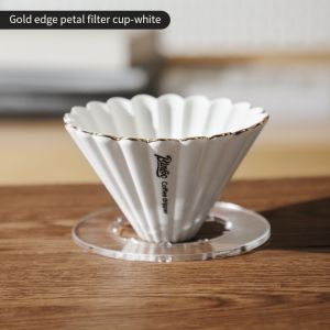 Bincoo Ceramic Coffee Filter Cup Coffee Dripper Hand Brew Cup High Beauty Twitch Cake Filter Cup Coffee Filter