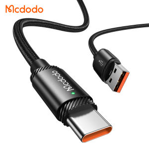 MCDODO 120W USB-A to Type-C Data Cable with LED 1.5m