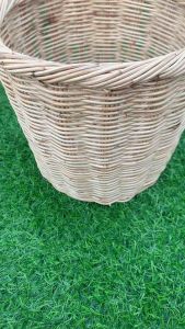 กระบอกหวายกระถางหวาย ขนาด 8.5/9 นิ้ว ทําจากหวายแท้100% ทาเคลือบเงาอย่างดี