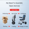 BURIRY Electric Wheelchair Medical Wheelchair Full Alloy 14KG Portable 6Ah Lithium Battery 360Watts 10Km Endurance. 