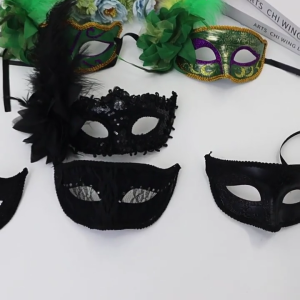 Hoa Mặt nạ hóa trang lông Mặt Nạ Tiệc Halloween Mặt nạ mắt cho phụ nữ Halloween bên trang phục giả trang phụ kiện