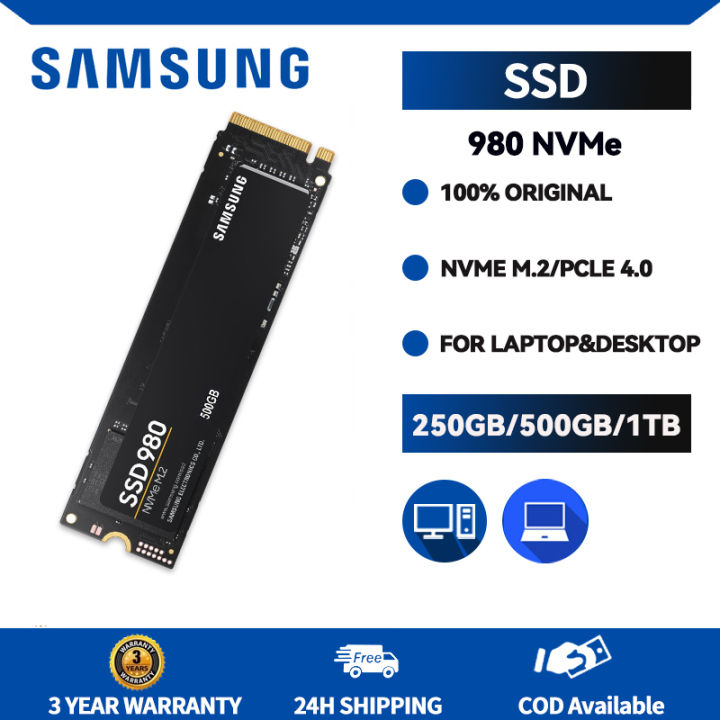Samsung 980 SSD 250GB 500GB 1TB NVMe M 2 PCIe Gen 3 0 Internal SSD Samsung 980 ssd 250gb 500gb 1tb nvme m 2 pcie gen 3 0 internal ssd