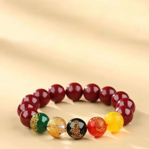 Gelang Cinnabar Pixiu五路财神朱砂手链Wealth Bracelet for Men Women