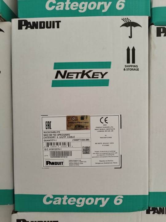 PANDUIT PUC6AV04BU-EG Cat6A 1000FT/約305M Panduit TX6A Cat6A