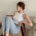 Áo ba lỗ nữ, áo croptop sát nách nữ kiểu ôm body tank top vải cotton co giãn tốt, mặc đi chơi, đi biển về 2 màu trắng đen- áo croptop ba lỗ ôm body sexy tôn dáng phong cách ulzzang hàn quốc, LEVERMART. 