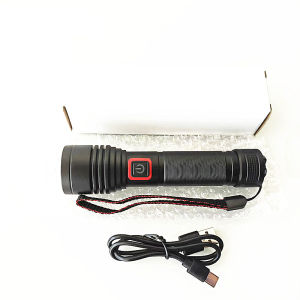 P50 Senter LED super terang USB rechargeable Senter berburu tahan air zoom telescopic
