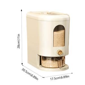 Large Capacity Push-Type Rice Dispenser Sale  Rice Bucket Rice Storage Box Rice Storage Container Sealed Rice Tank Barrel Sealed Dispenser Kitchen Storage Container 5KG 10KG 12.5KG 25 KG 50KG Sale