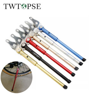 TWTOPSE 93G CNC ขาตั้งจักรยานสําหรับจักรยานพับ Brompton ขาตั้ง Kickstand บรรจุชั้นรอง Hollow เครื่องประดับน้ําหนักเบา