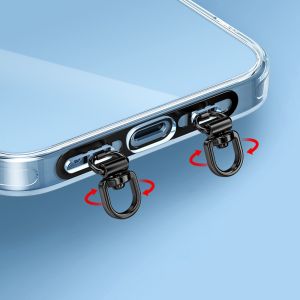 GTRBFDS Double Buckle Gasket Phone Lanyard Tab Stainless Steel Can Rotate 360 ° Mobile Phone Lanyard Patch Universal Snap Strap Phone Lanyard Clip Patch for Mobile Phone