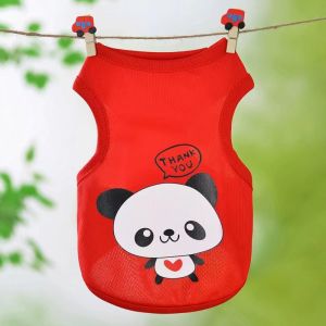 Pet cute comic cartoon printed vest clothes Pet Accessories