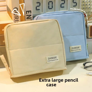 FGHJD หลายชั้น กล่องดินสอพับได้ ที่เก็บเครื่องสำอาง ความจุขนาดใหญ่ กระเป๋าเก็บปากกา หลายฟังก์ชัน ซิป กล่องดินสอ ของใช้ในโรงเรียน