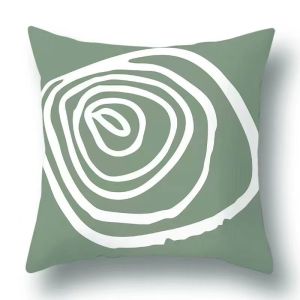 Green Sofa Pillow Case Cotton Throw Pillow Pillow Cover for Home Decoration Square Pillowcase Home Decorative Print Case