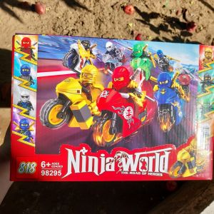 Cả bộ 8 Minifig lejgo NinjaGo lái moto chiến đấu trang bị vụ khí tối thượng 1195 4-1