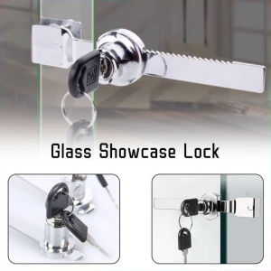No Drill Sliding Glass Door Lock Single Double Glass Lock Showcase Push Sliding Locks Glass Door