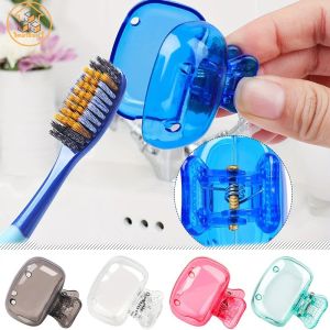 Toothbrush Holder Clips Plastic Toothbrush Head Covers Protective Cap Travel Storage Box