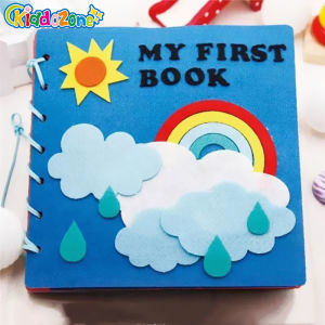 KiddoZone Handmade Felt Book Baby Busy board Early Cognitive Educational & General Knowledge Develop Baby Intelligence Picture Book Gift for Boys Girls