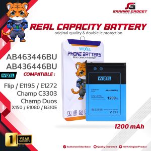 WIXEL Baterai Samsung Galaxy Flip E1195 E1272 X150 E1080 Champ Duos C3300 C3303 E2652 B310E AB463446BU Caramel Lipat C3520 D520 Double Power Batre Baterai