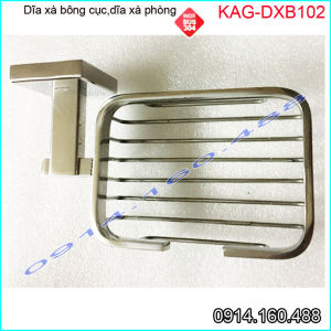Kệ xà bông tắm KAG-DXB102 rổ lưới đĩa đựng khay đựng bọt biển rửa chén bát inox 304 sáng bóng đế vuông cao cấp siêu bền