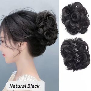 Ashion Wig Short Curly Hair Fluffy Clip Pear Flower Headdress Big Wave Horsetail Clip