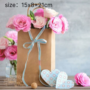 10pcs Green Kraft Paper Bag with Twisted Handle Gift Packaging Shopping Bag Eco Friendly Reusable Bag Kraft Paper Bag Green Paper Bag Green Kraft Paper Bag for Gift Paper Bag for Small Business Reusable Gift Packaging Bag Party Souvenir Paper Bag