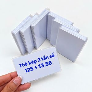 Bộ 50C Thẻ Cảm Ứng 2 tần số 125 + 13.56 (Dual Card) Chỉ Đọc Không Sao Chép Dễ Sử Dụng Cho Chấm Công Kiểm Soát Cửa