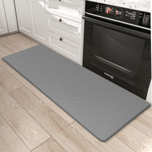 Waterproof Oilproof PU Leather Kitchen Mat Anti Fatigue Non-Slip Floor Carpet for Kitchen Living Room Bedroom