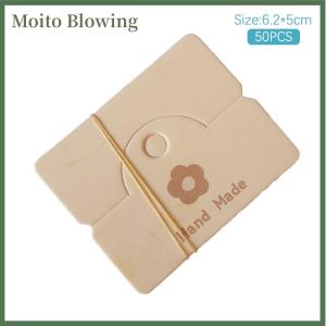 Moito 50pcs Màu hoa kẹp tóc tông đồ trang sức bao bì túi thẻ giấy hiển thị thẻ Dây chuyền vòng đeo tay Bông tai các tông