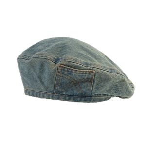 HENLI Newsboy Cap Denim Beret Warmth Korean Style Painter Hat Retro Artist Hat Octagonal Hat Ladies